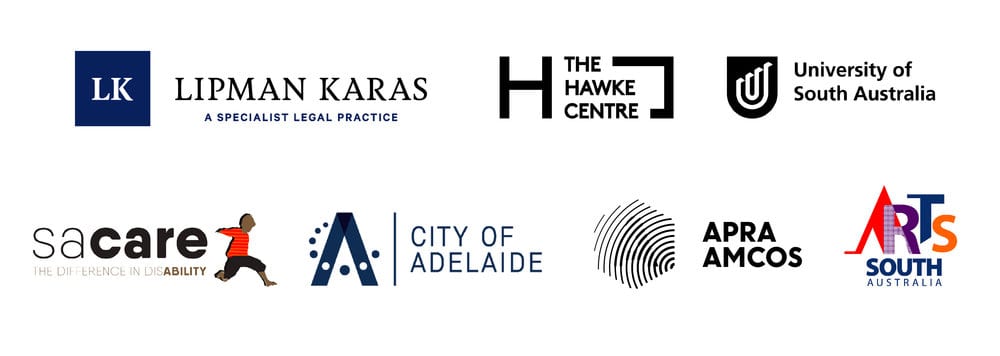 SANAA Sponsors: City of Adelaide, SACare, Hawke Centre, UniSA, Apra Amcos, ArtsSA, Lipman Karas